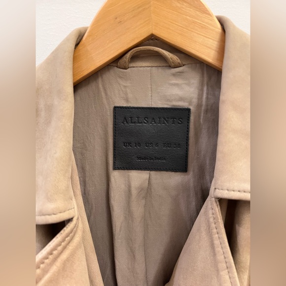Women’s All Saints Balfern suede jacket US size 6 - Picture 4 of 5